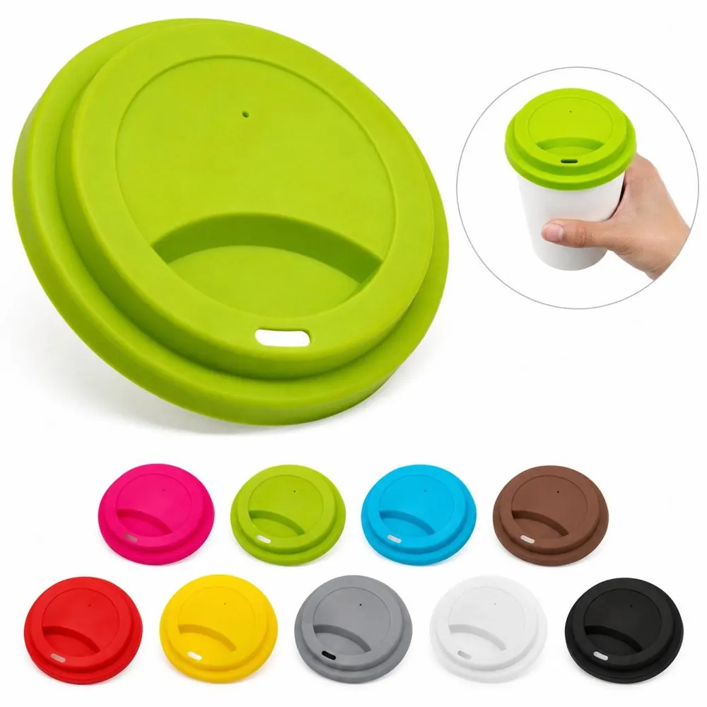 Food Grade Silicone Cup Lid, Reusable Leak-Proof Cover 2