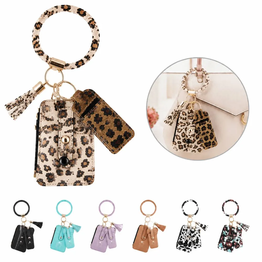 Multifunctional Keychain with Card Holder and Lipstick Case 2