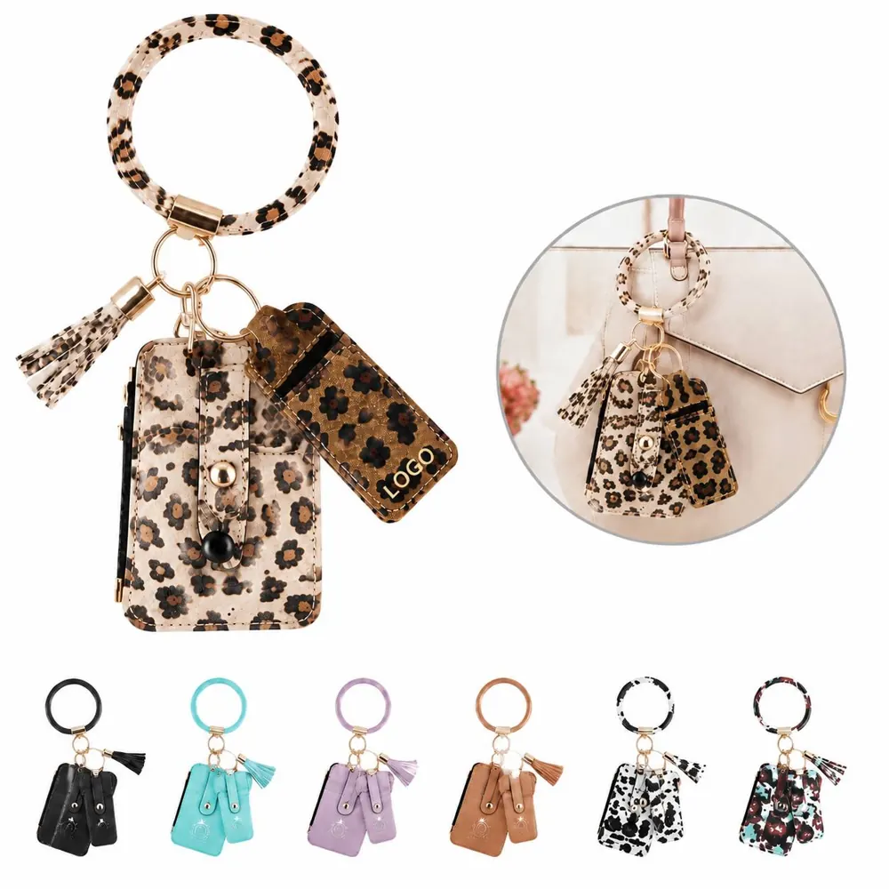 Multifunctional Keychain with Card Holder and Lipstick Case