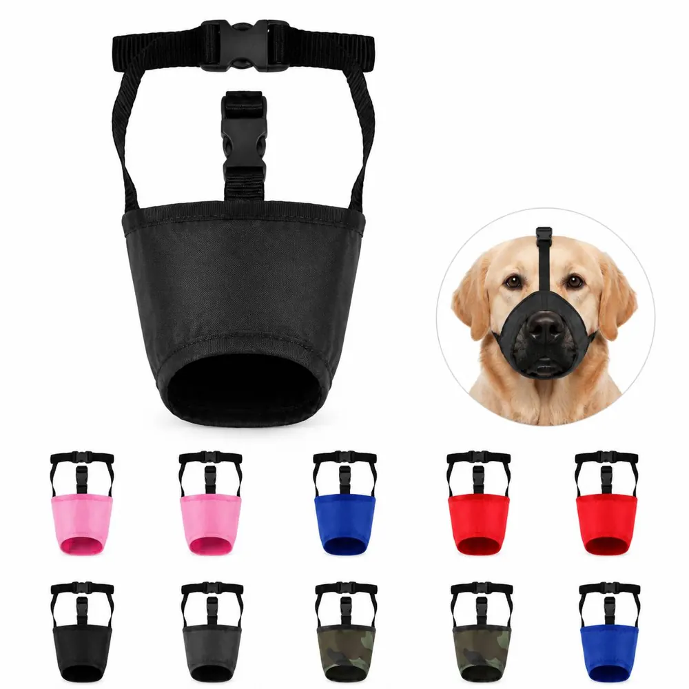 Breathable Dog Muzzle with Adjustable Fit for Bark Control 2