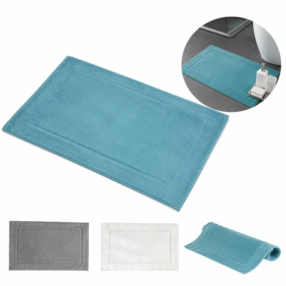 Non-Slip Absorbent Bath Mat, Quick-Dry Pure Cotton 2