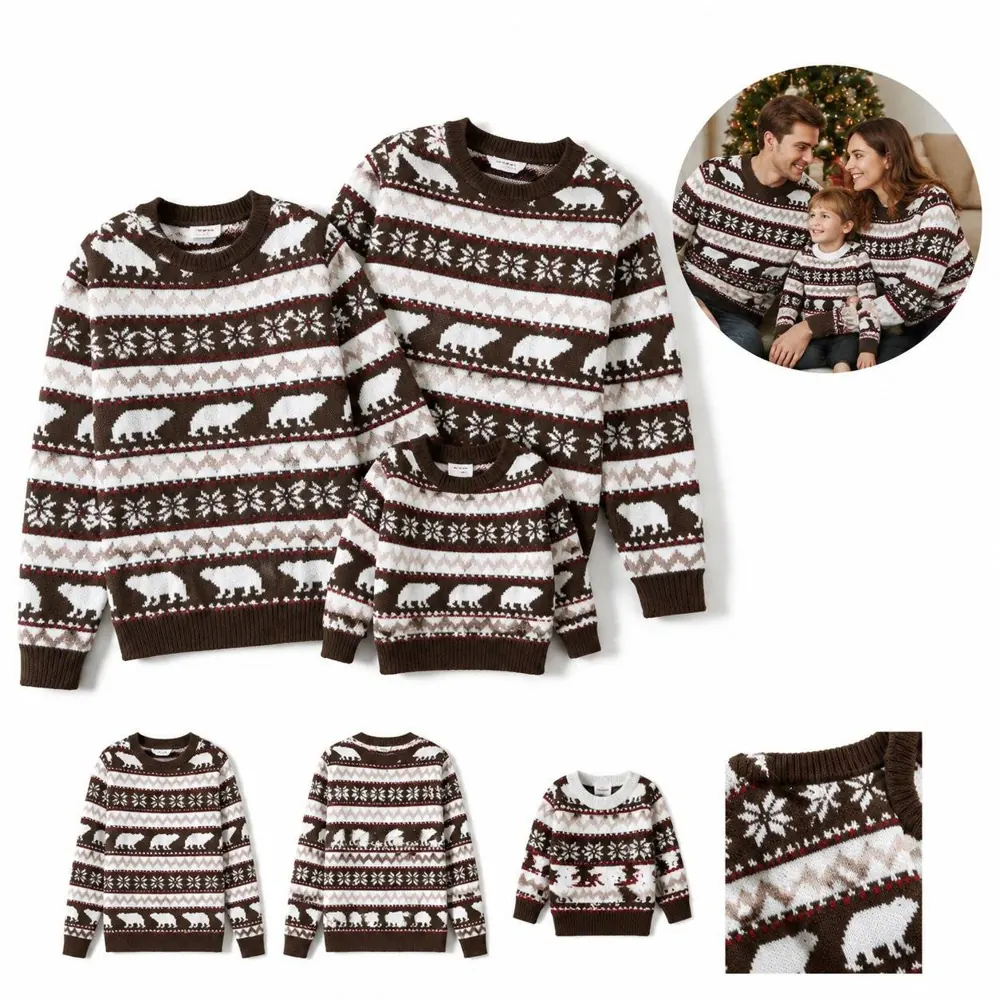 Custom Family Christmas Sweaters Matching Set 2