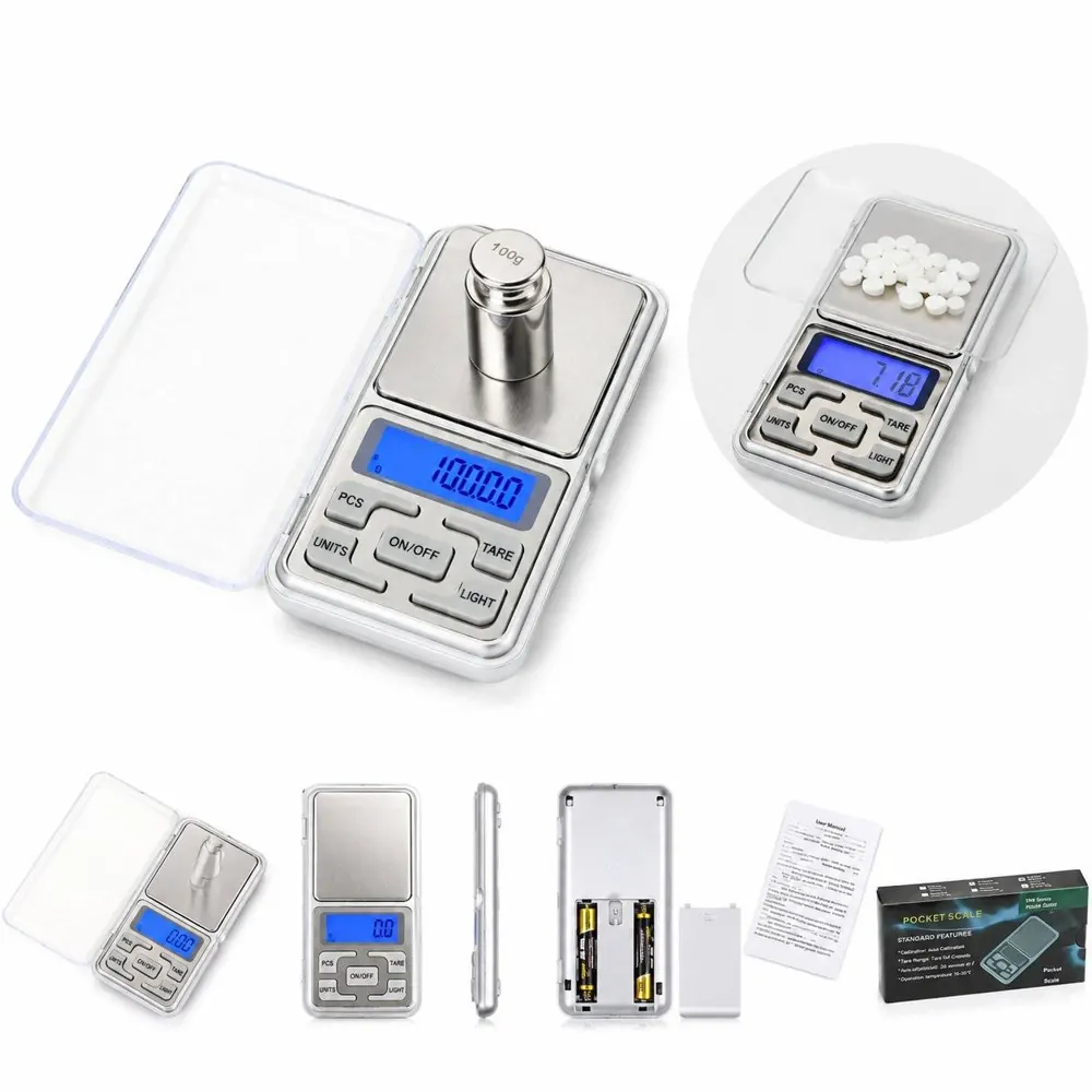 500g/0.1g Digital Pocket Scale with LCD Display for Jewelry 2