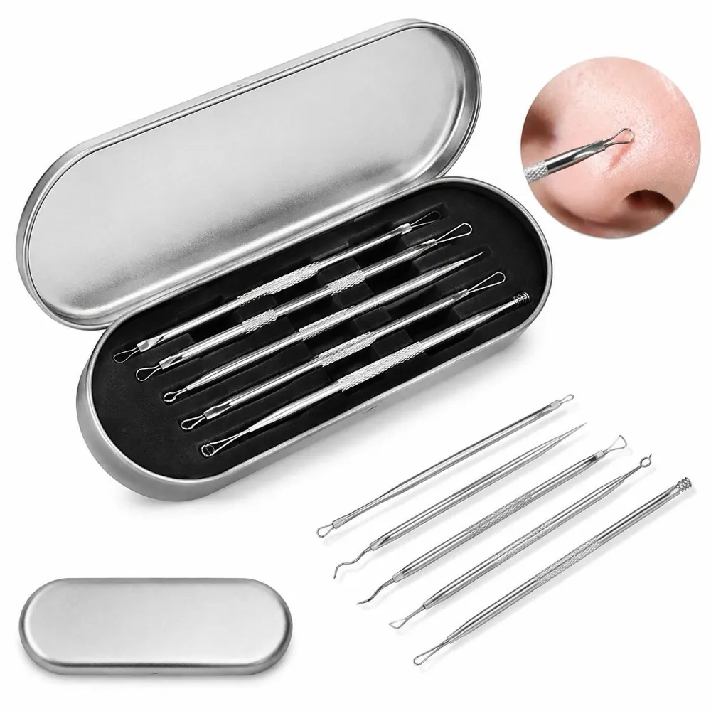 5-Piece Stainless Steel Acne Extractor Kit for Blackhead 2