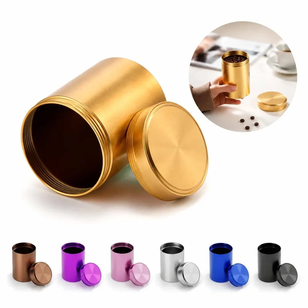 Airtight Alloy Tea Canister with Smell-Proof Lid for Storage 2