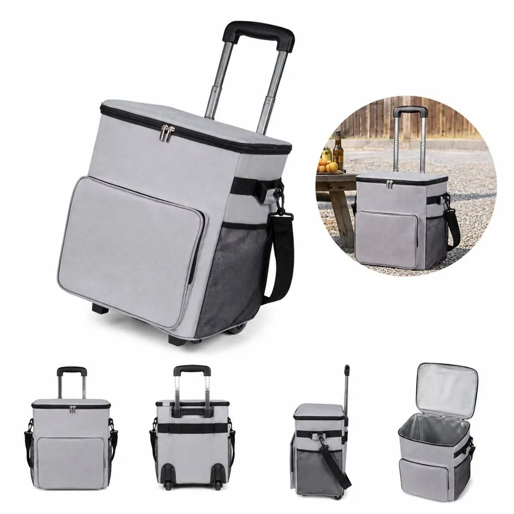 35L Insulated Wheeled Trolley Bag for Cold Storage & Easy 2
