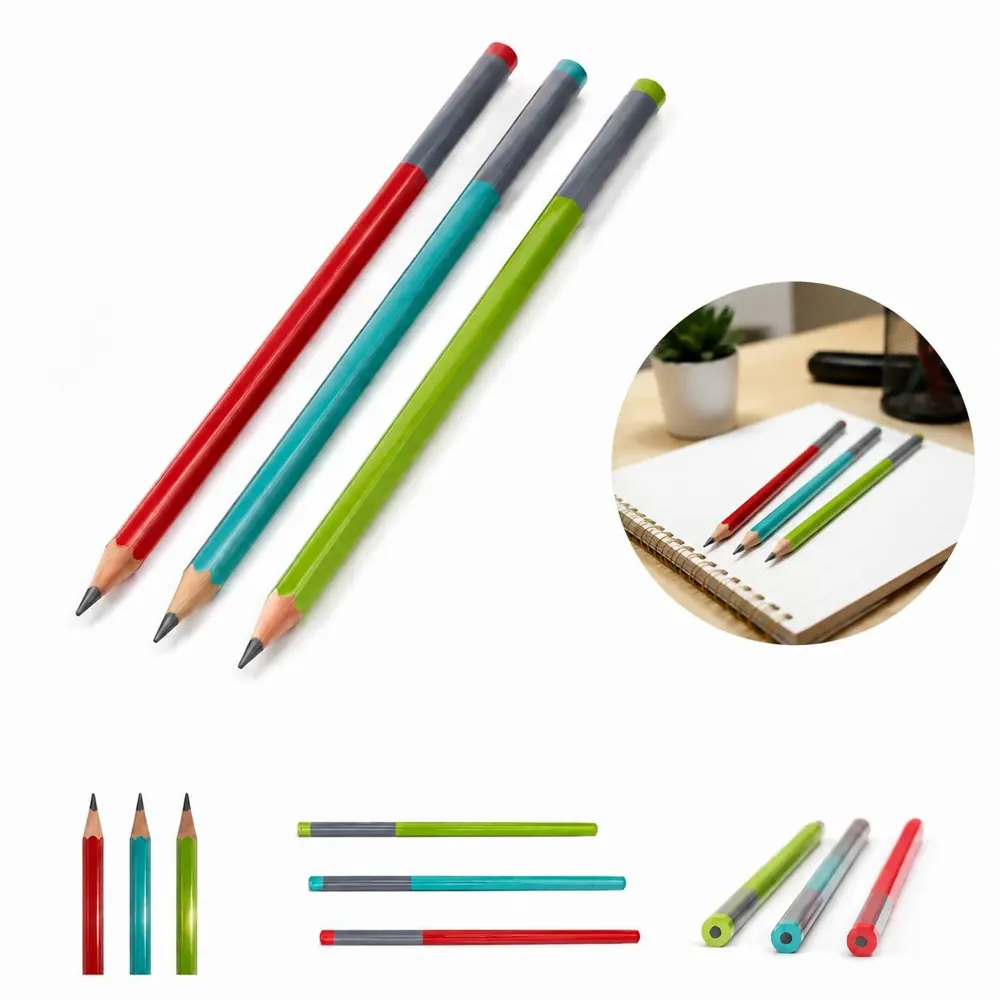 Pre-sharpened 2B Wooden Pencils, Hexagonal Grip 2
