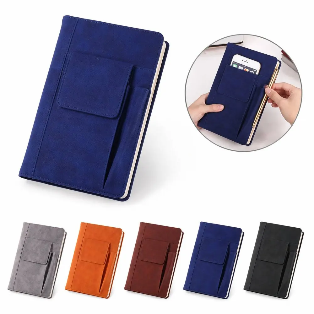 PU Leather Notebook with Phone Pocket & Pen Loop 2