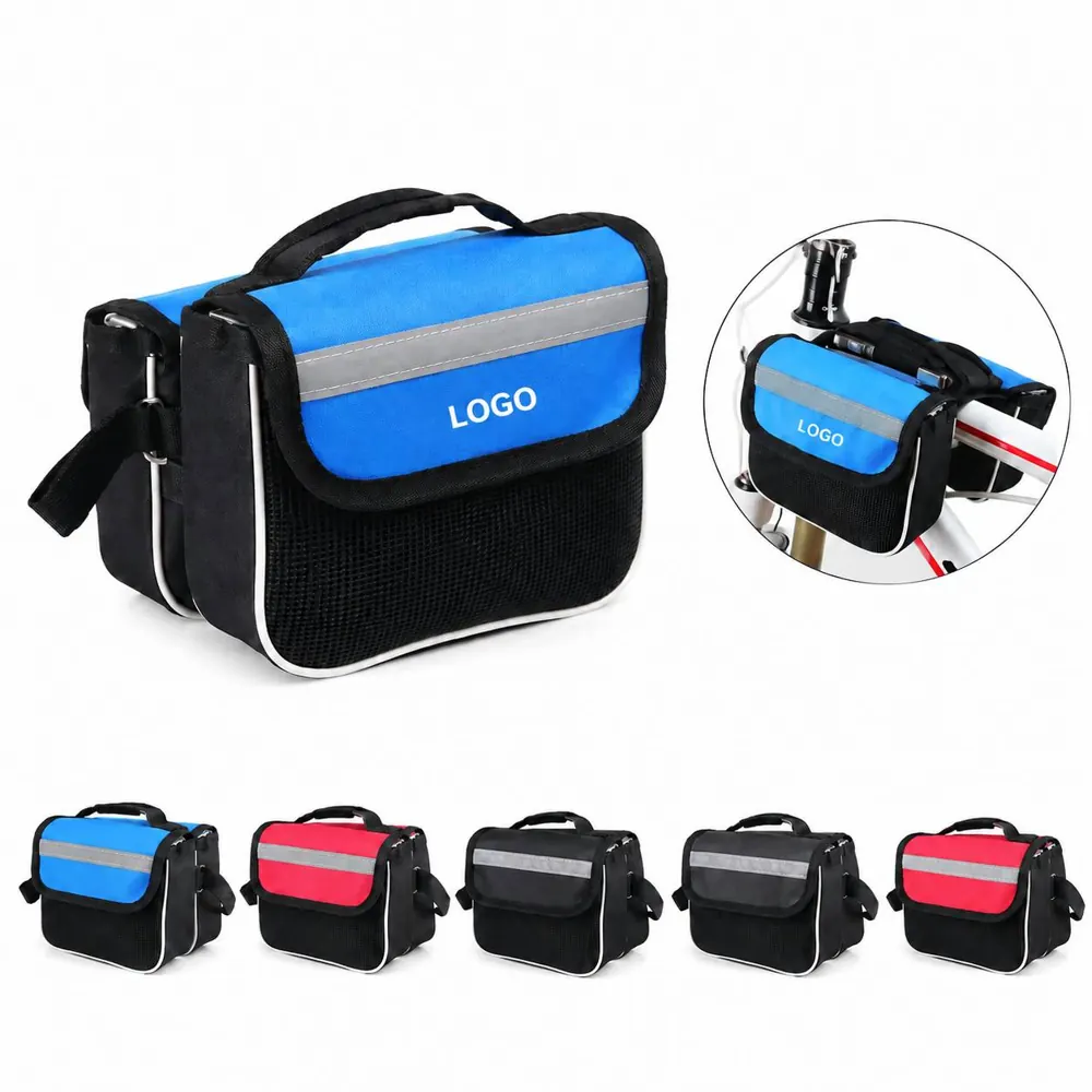 Reflective Bike Top Tube Storage Bag Waterproof Double
