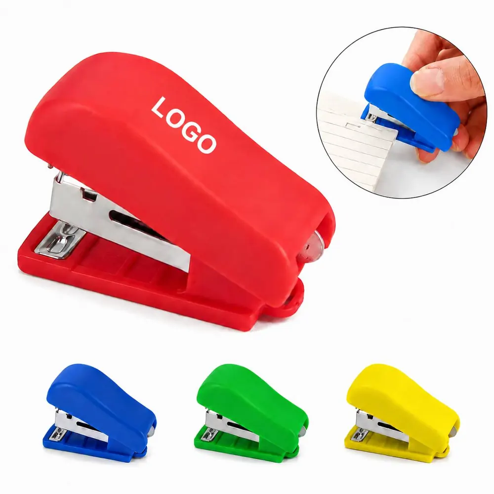 Compact Mini Stapler for 10# Staples, Top-Loading Metal