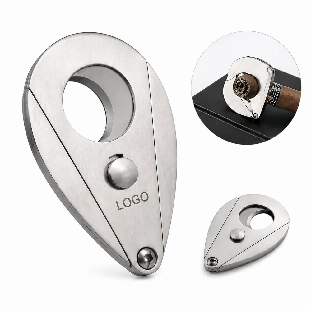Water Drop Stainless Steel Cigar Cutter, Precision Cut
