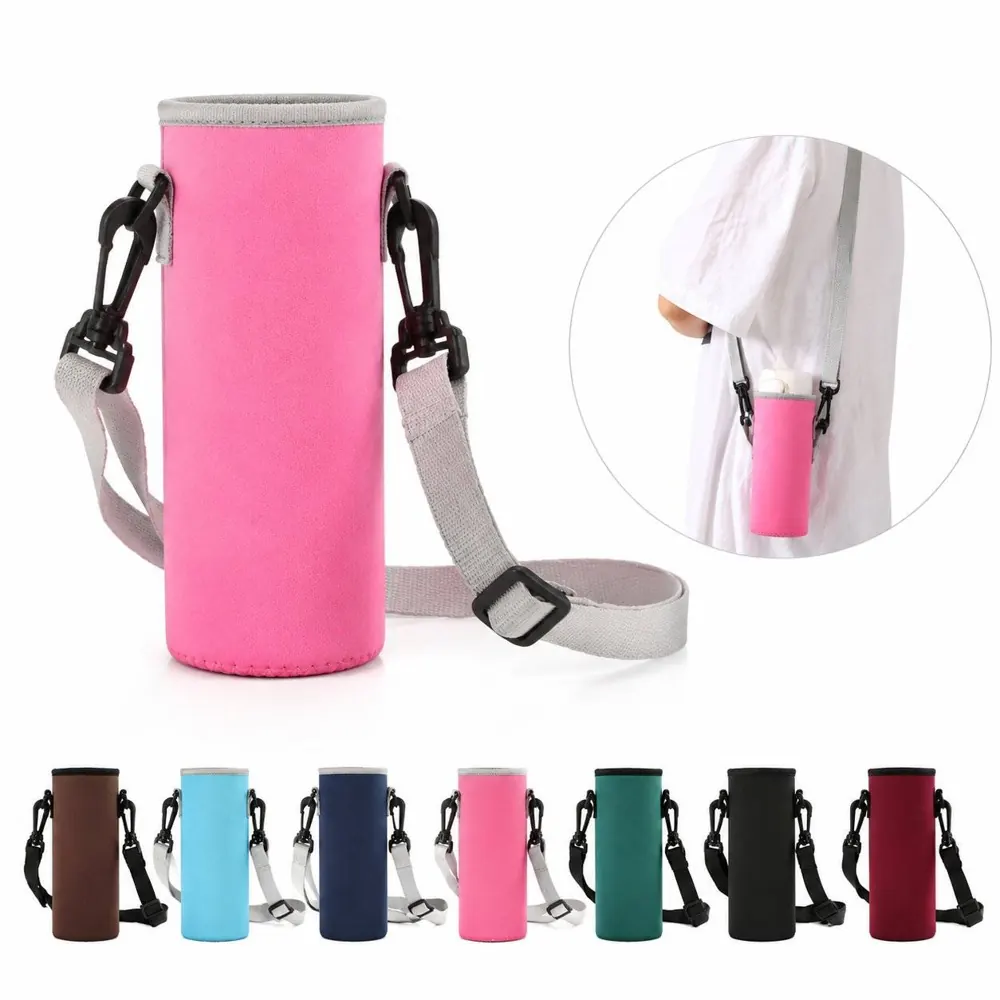 Adjustable Neoprene Water Bottle Sleeve Holder with Clip 2