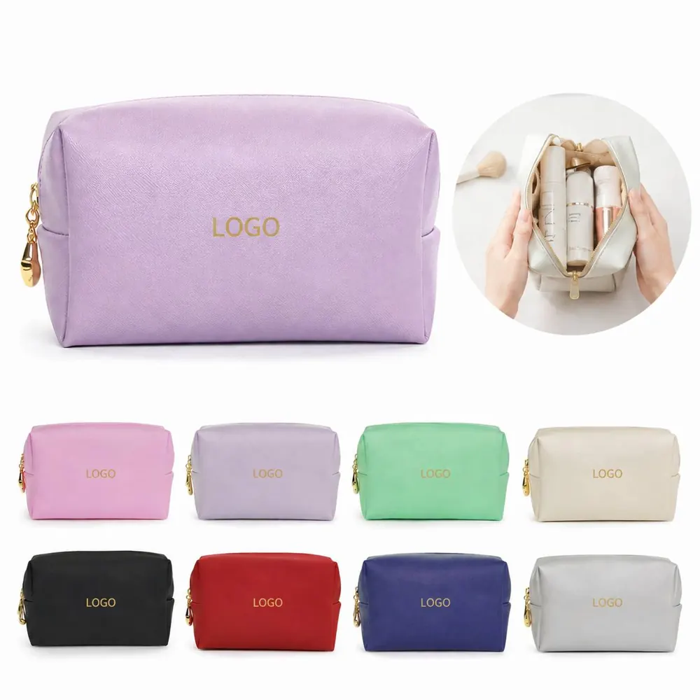 Waterproof PU Cosmetic Bag with Smooth Zipper