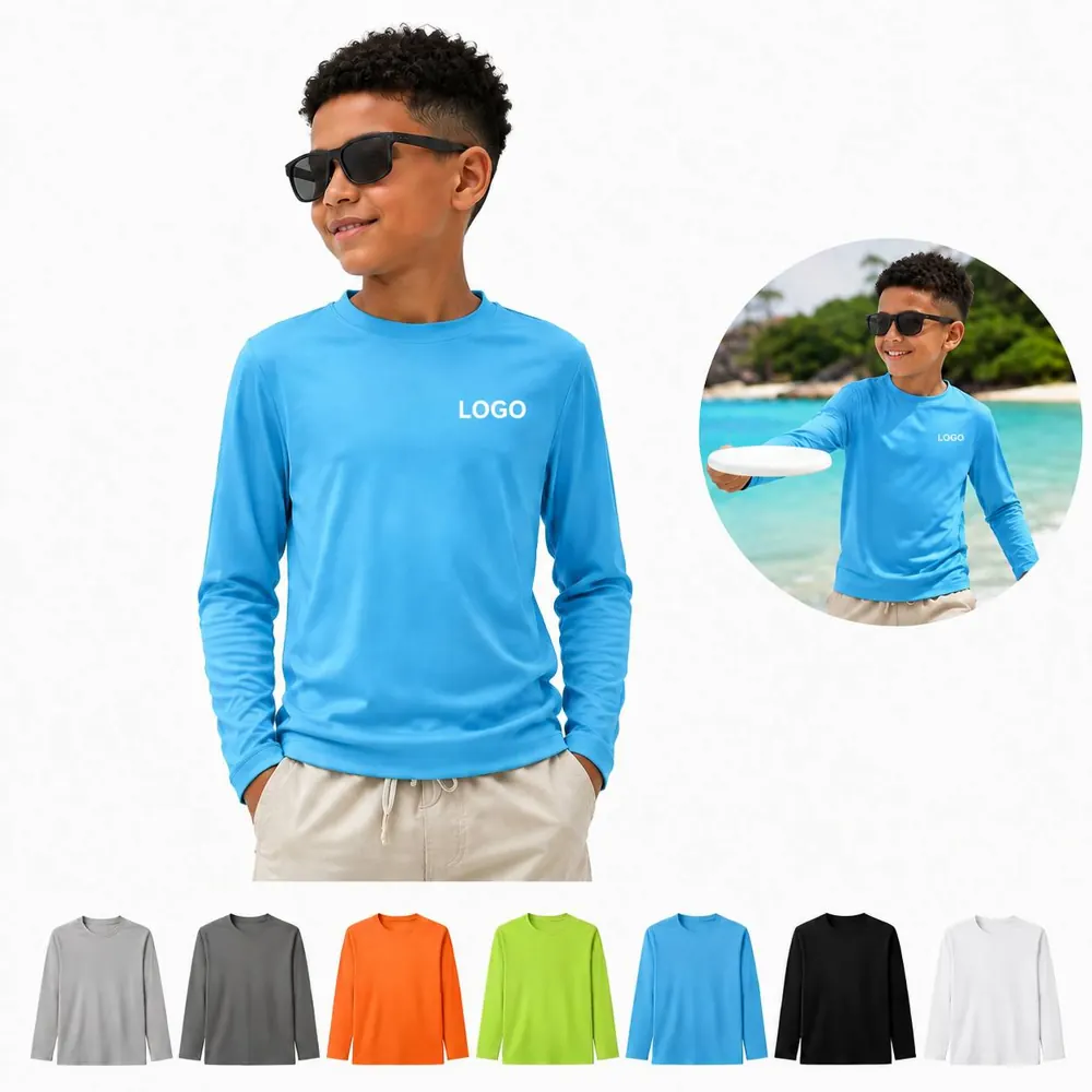 UPF 50+ Kids Sun Tee - Lightweight Long Sleeve Summer Shirt