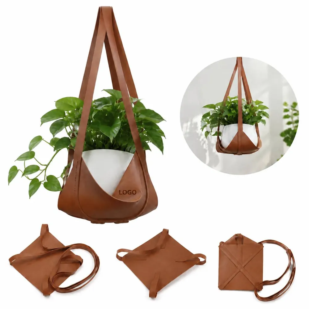 Leather Flower Pot Tray Set for Water Catchment