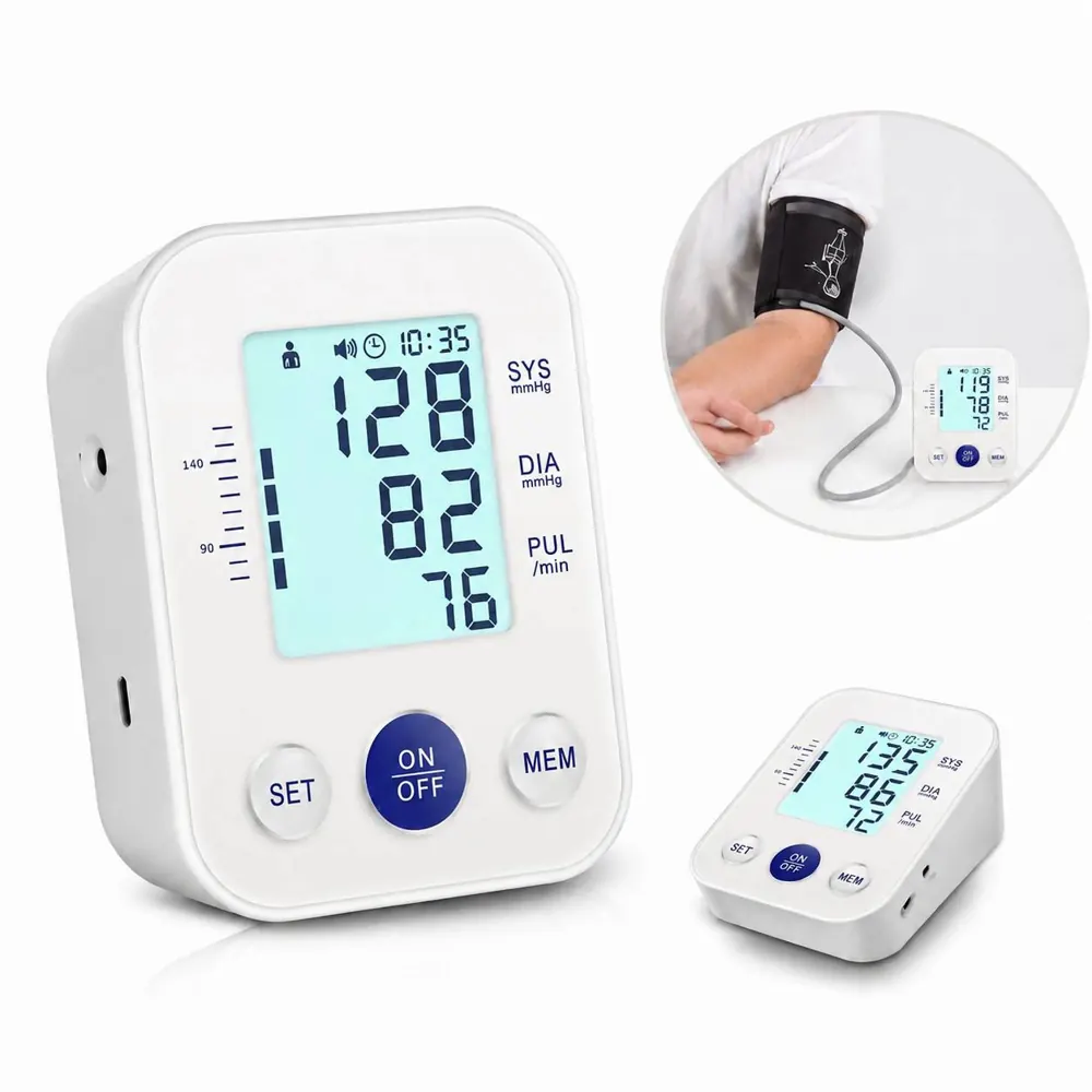 Voice LCD Blood Pressure Monitor with Talking Arm Cuff 2