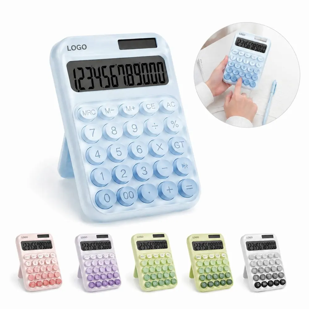 12-Digit Solar Battery Desktop Calculator with Large Display