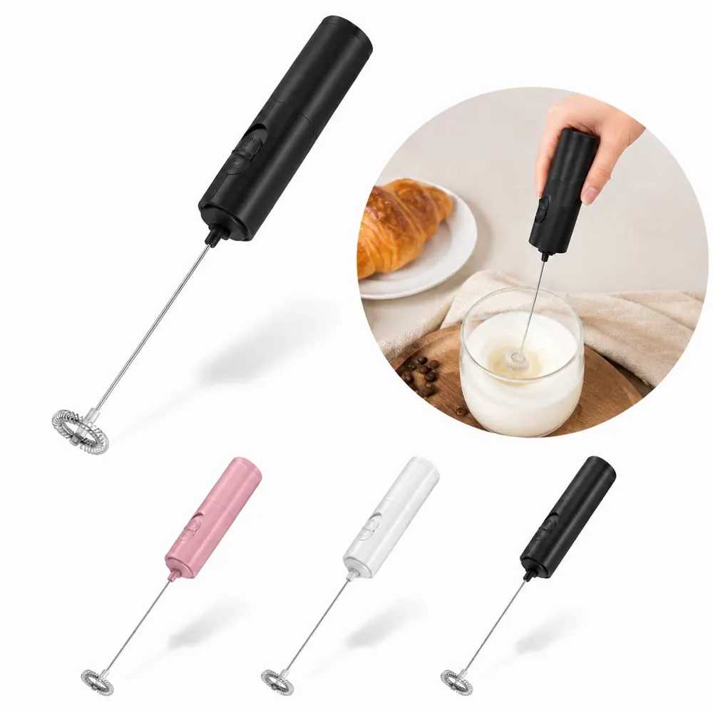 USB Rechargeable Milk Frother, Cordless Hot & Cold Foam 2