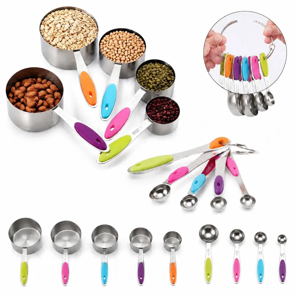 10-Piece Stainless Steel Measuring Cups & Spoons Set 2