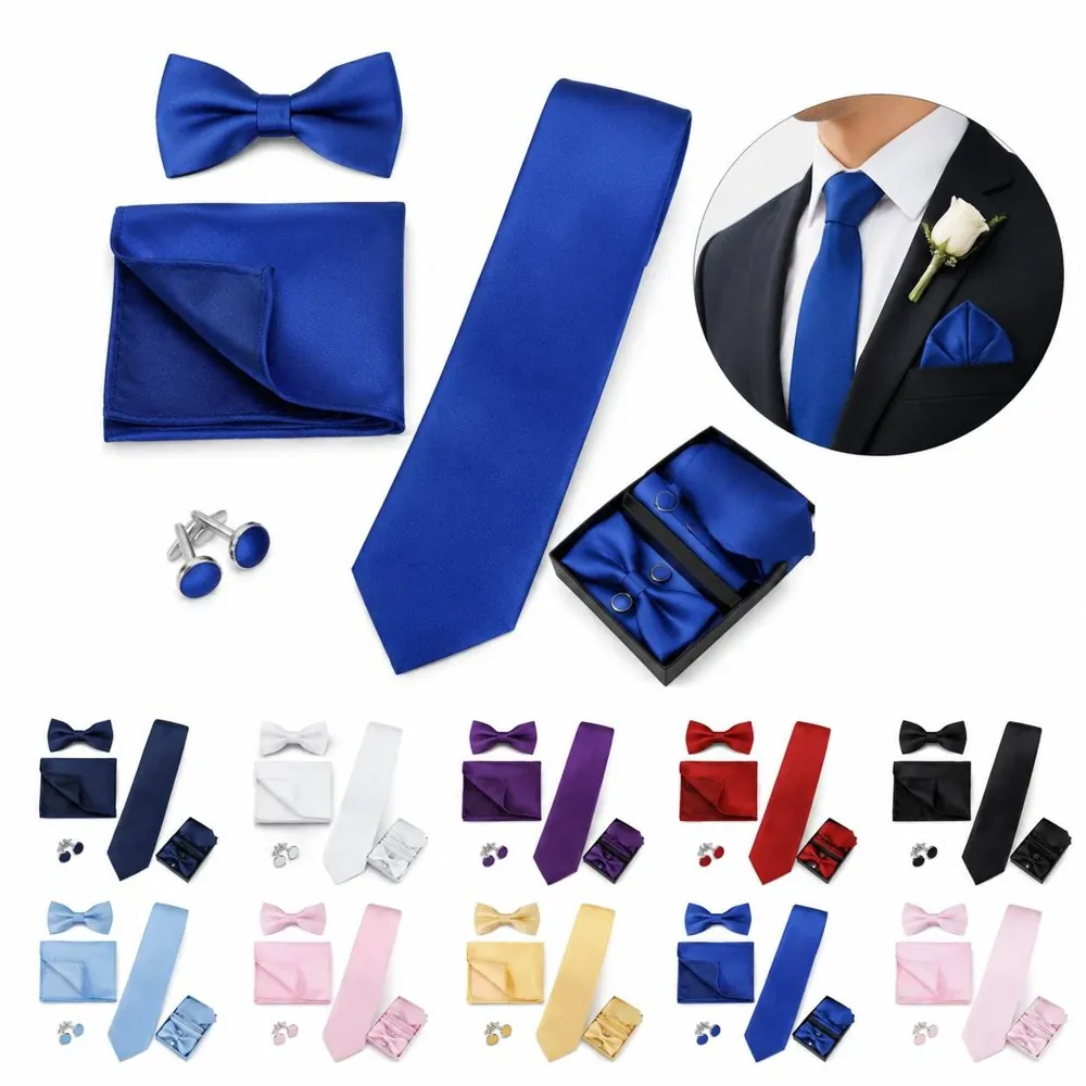 Polyester Silk Tie Gift Set for Men, Wrinkle-Resistant 2