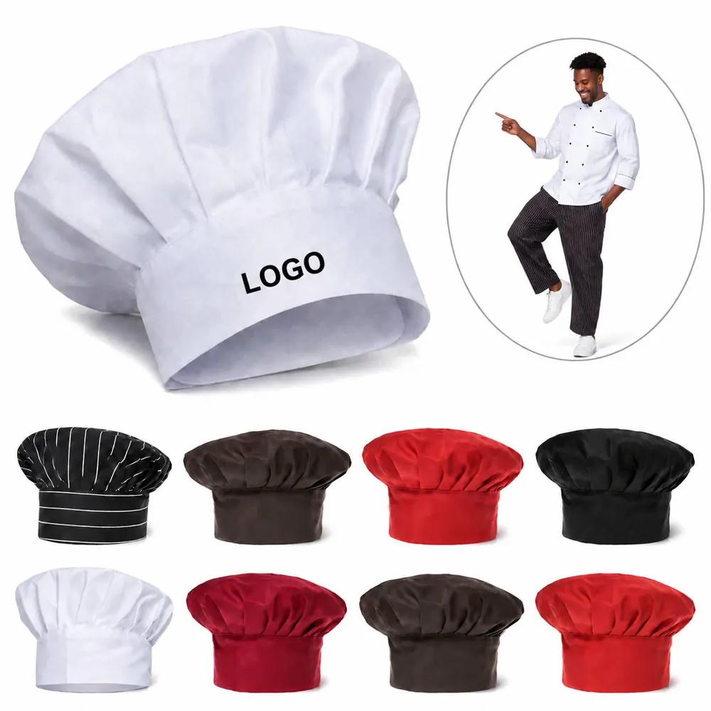 Unisex Adjustable Chef Cap for Kitchen Cooking, Breathable