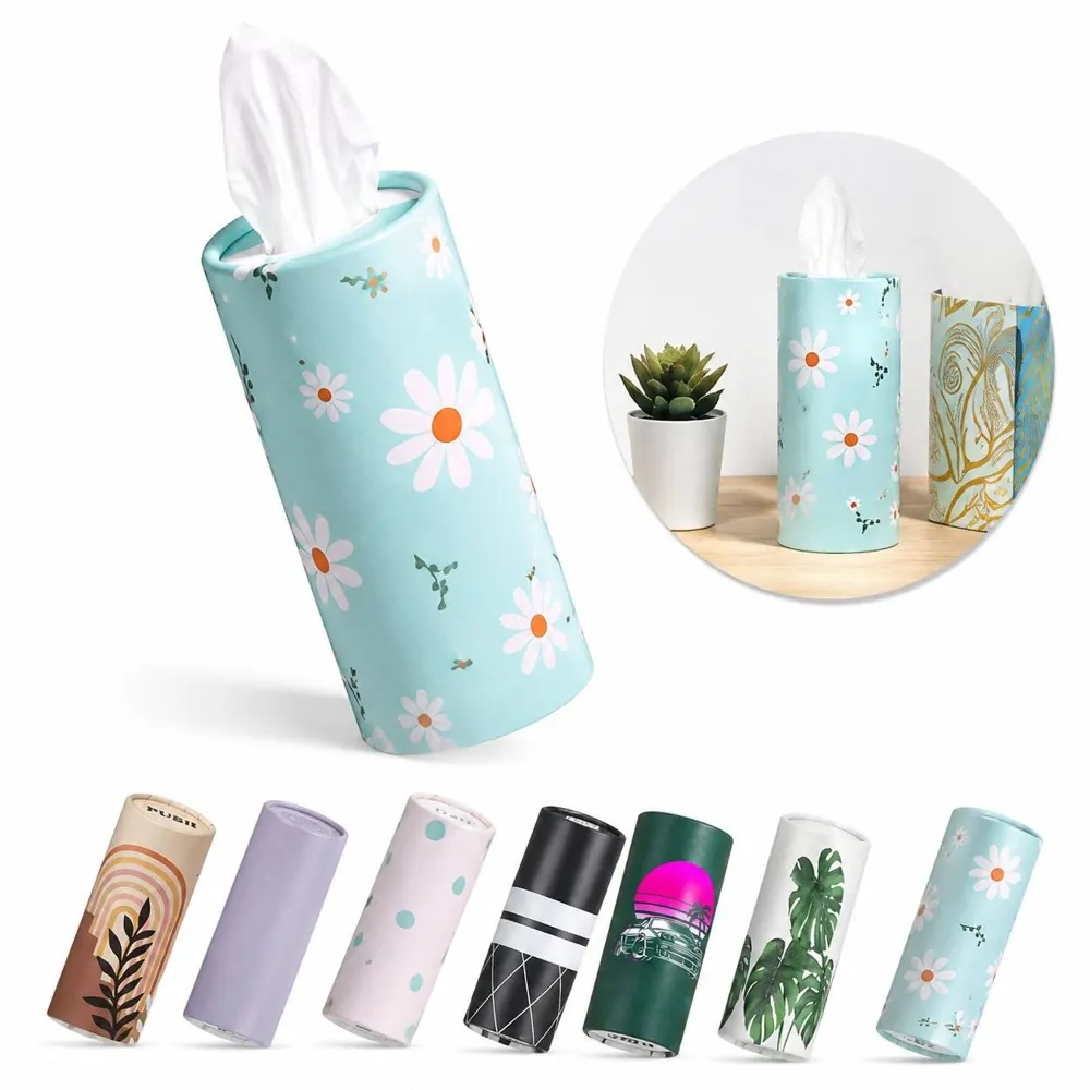 Cylinder Tissue Canister with Weighted Base for Easy Clean 2