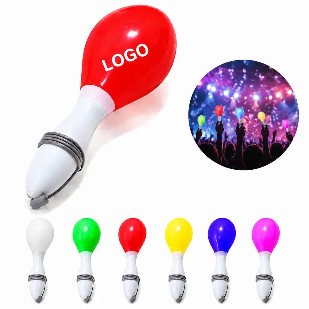 LED Maraca Musical Shaker with Colorful Light Up