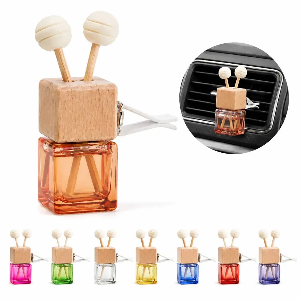 Wood Cap Empty Diffuser Bottle Car Essential Oil Refillable 2