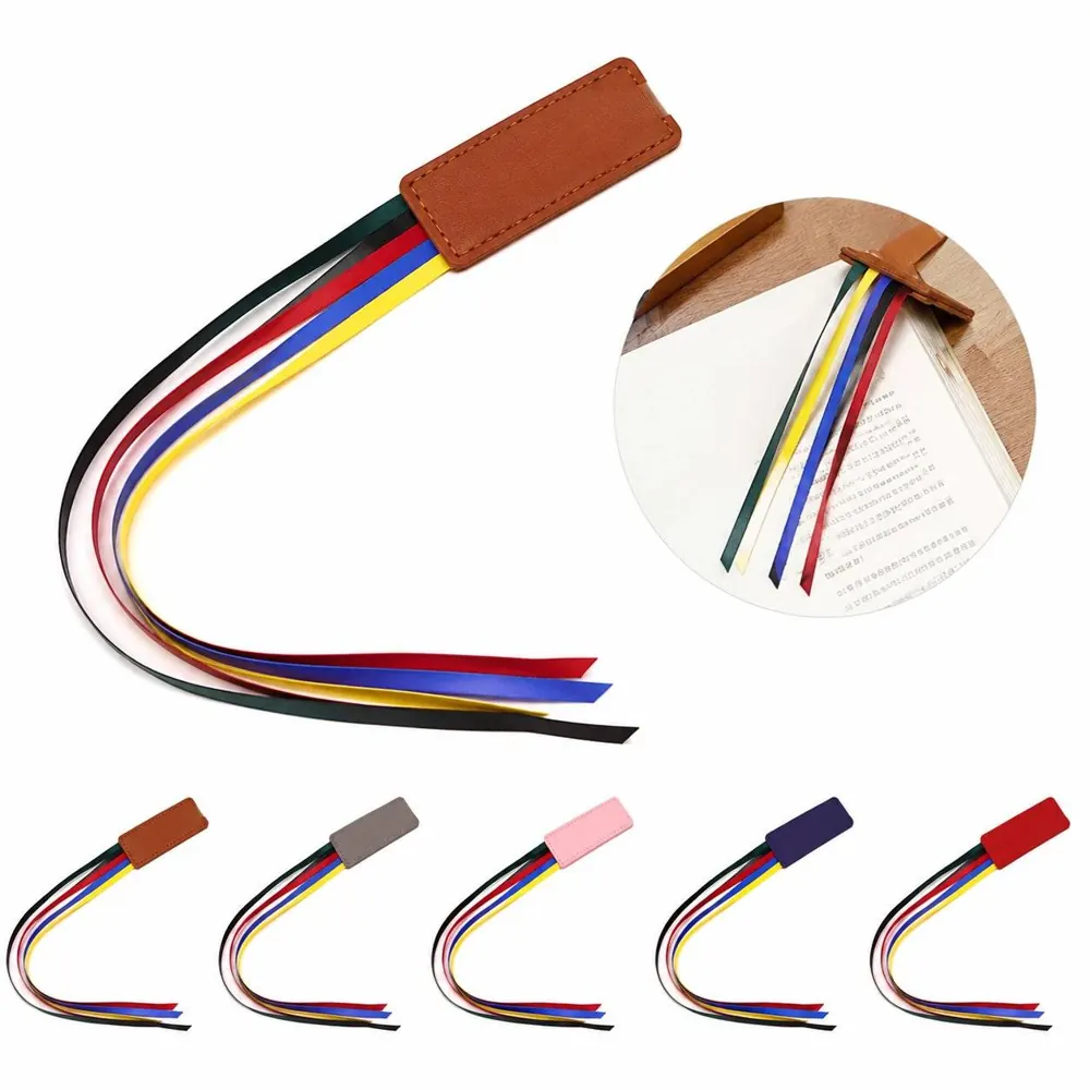 Genuine Leather Ribbon Bookmarks, Flexible Design for Books 2