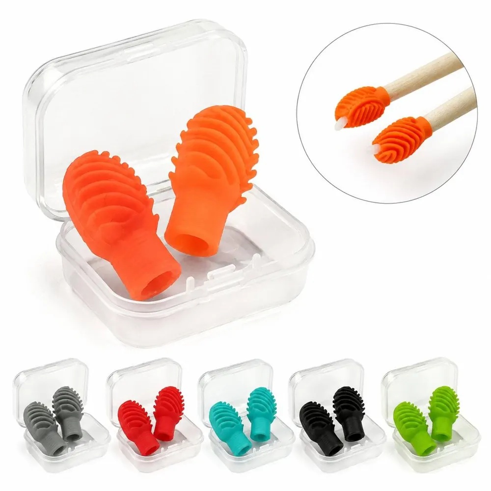 Silicone Drum Stick Mute Tips with Storage Case for Quiet 2