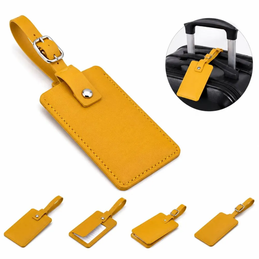 Privacy-Protecting PU Luggage Tag with Sliding Cover 2