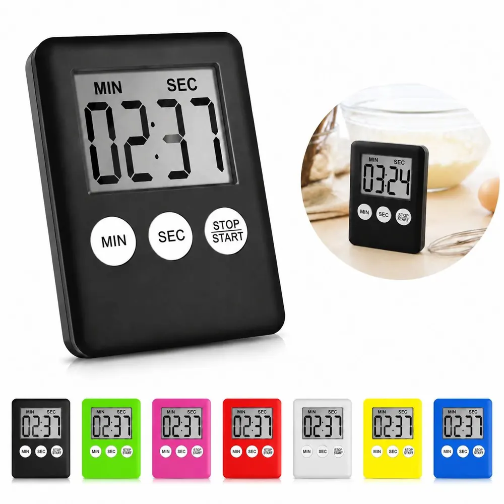 LCD Digital Magnetic Kitchen Timer with Stand, 99 Min 2