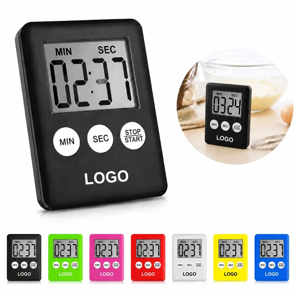 LCD Digital Magnetic Kitchen Timer with Stand, 99 Min