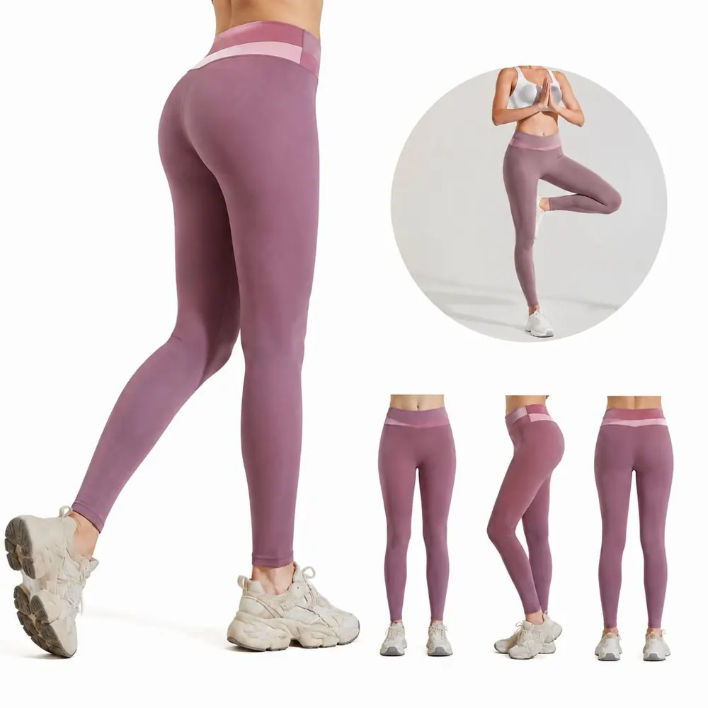 Seamless High-Waist Yoga Leggings with Four-Way Stretch 2