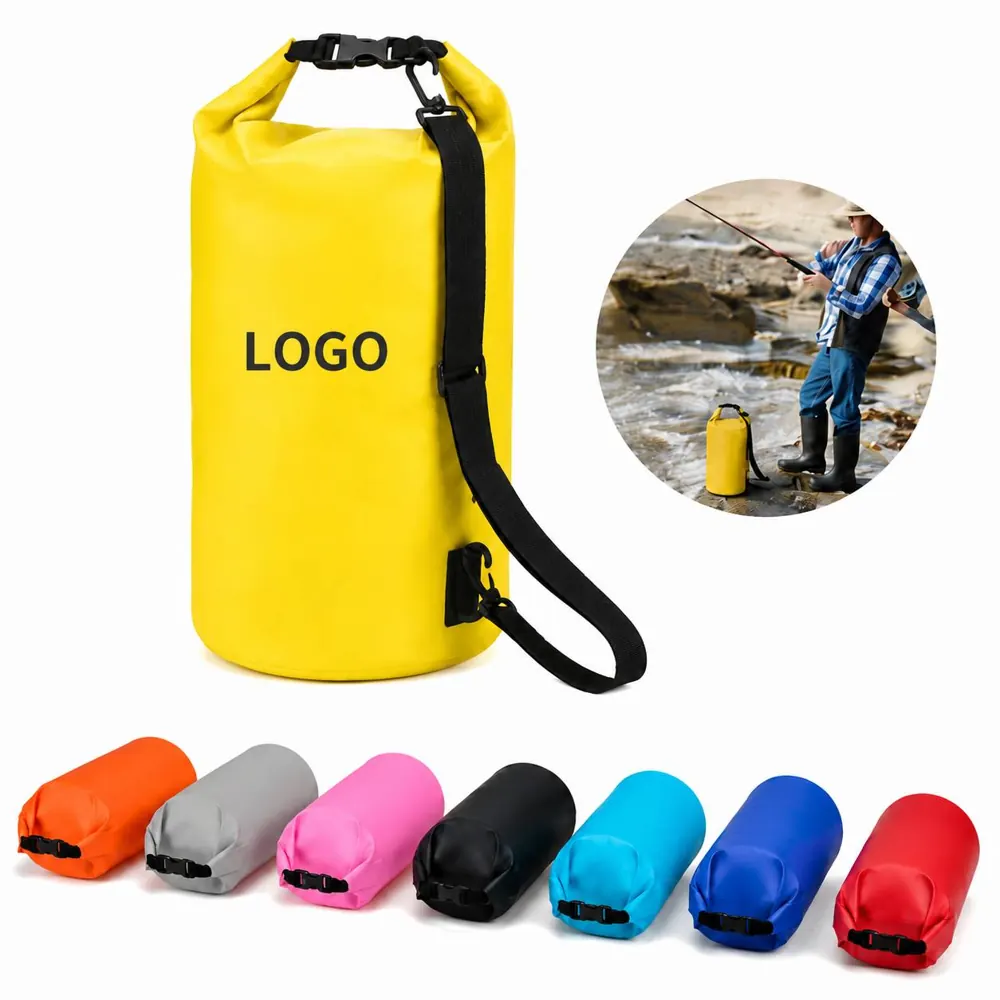 10L PVC Waterproof Dry Bag with Shoulder Strap
