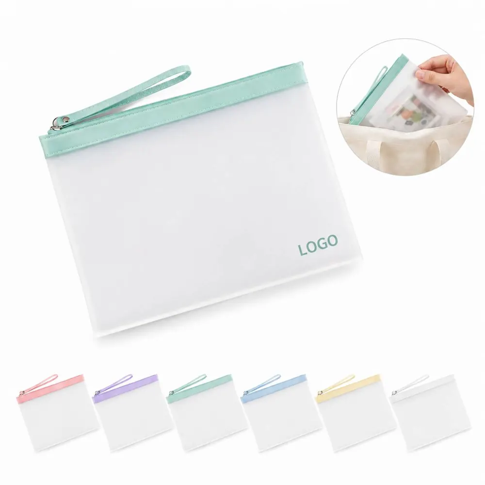 A4 Waterproof Zipper File Bag with Multiple Compartments