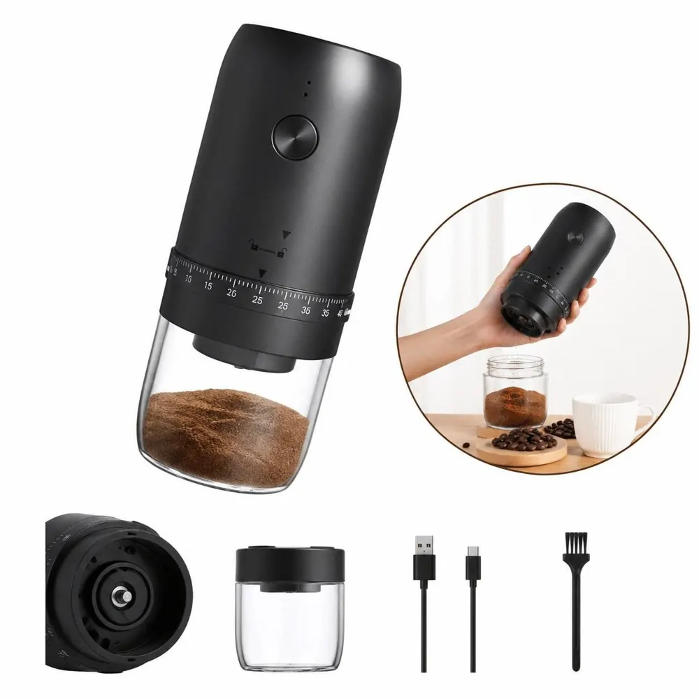 Rechargeable Portable Coffee Grinder for Travel and Home Use 2