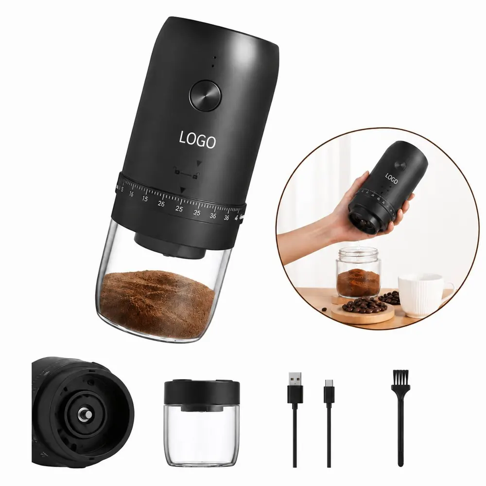 Rechargeable Portable Coffee Grinder for Travel and Home Use