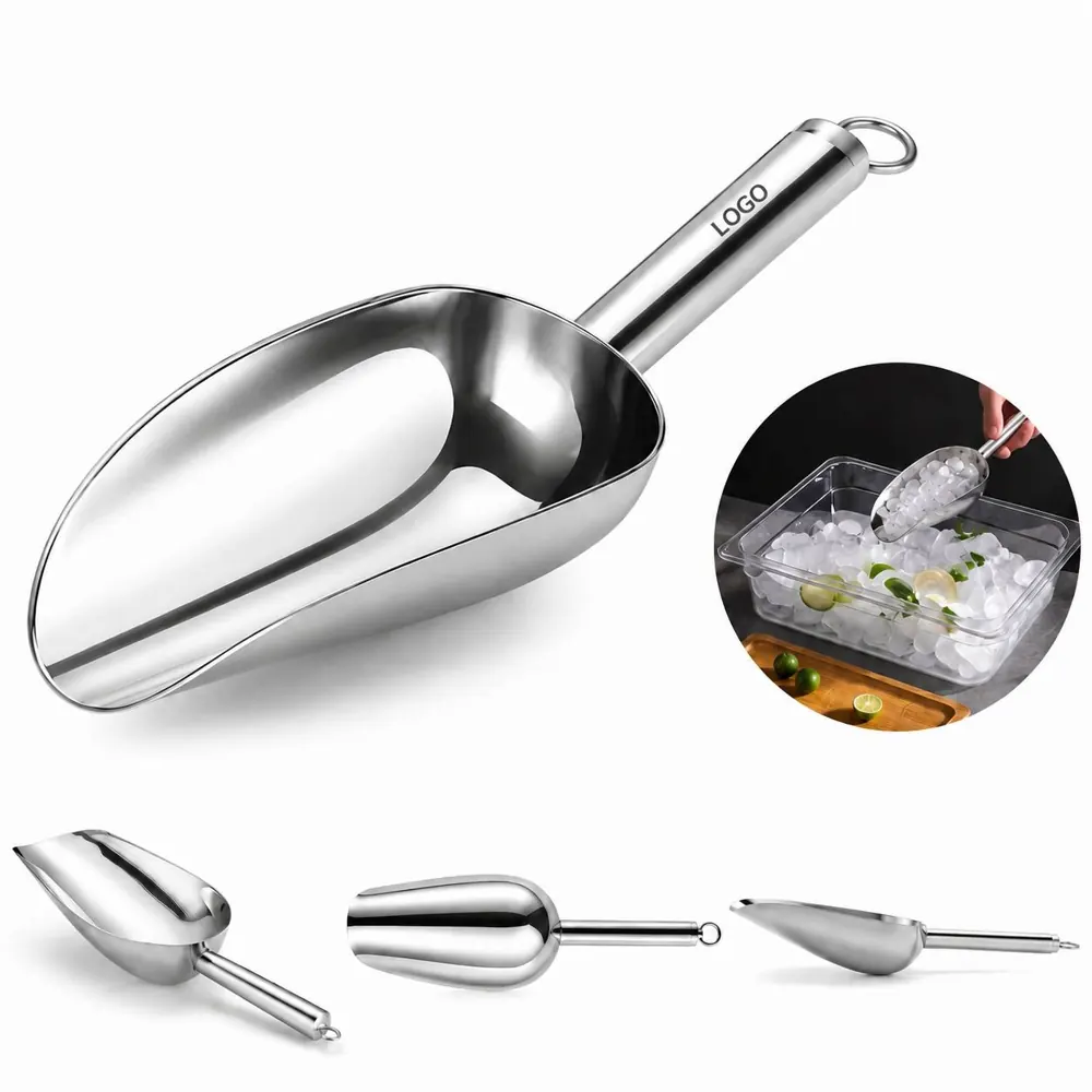 Stainless Steel Ice Scoop for Commercial & Home Use