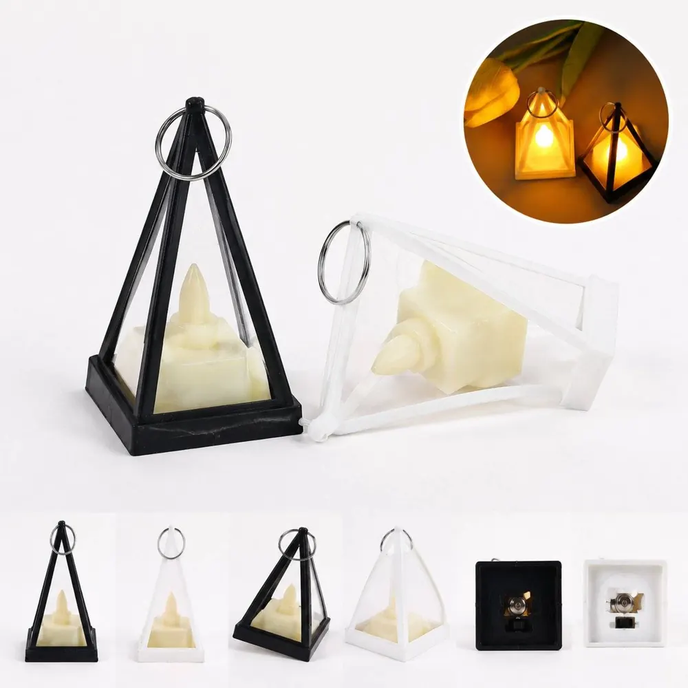 Triangular LED Hanging Candle Light with Flickering Flame 2