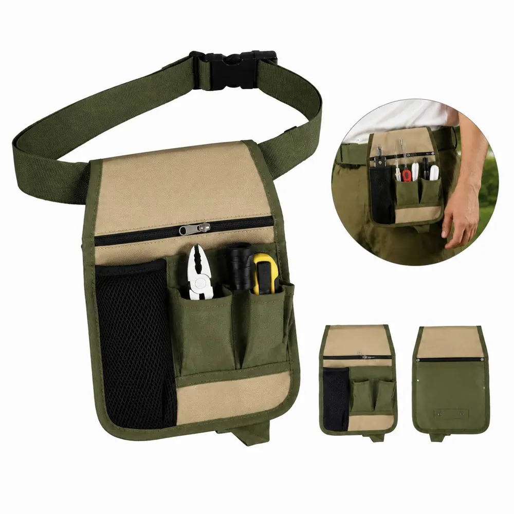 Heavy-Duty Tool Waist Bag with Multiple Compartments 2