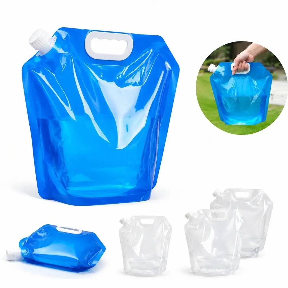 Collapsible Water Bag with Secure Cap for Camping and Hiking 2