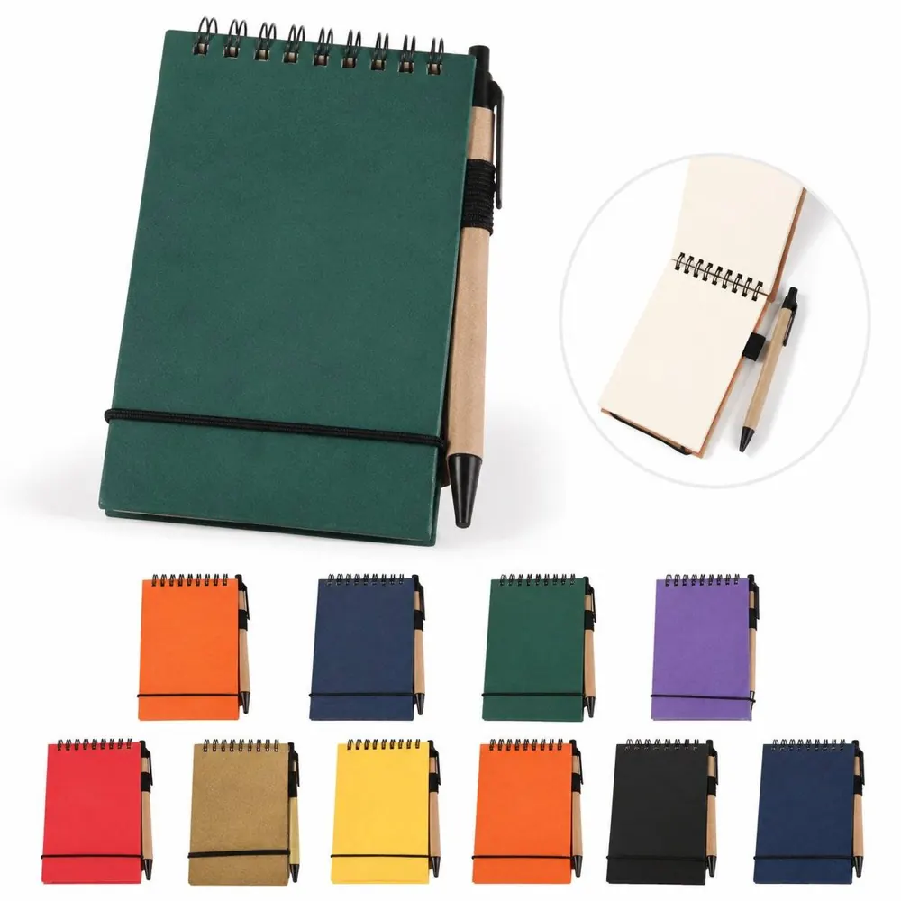 Compact Spiral Notepad with Pen for On-the-Go Journaling 2