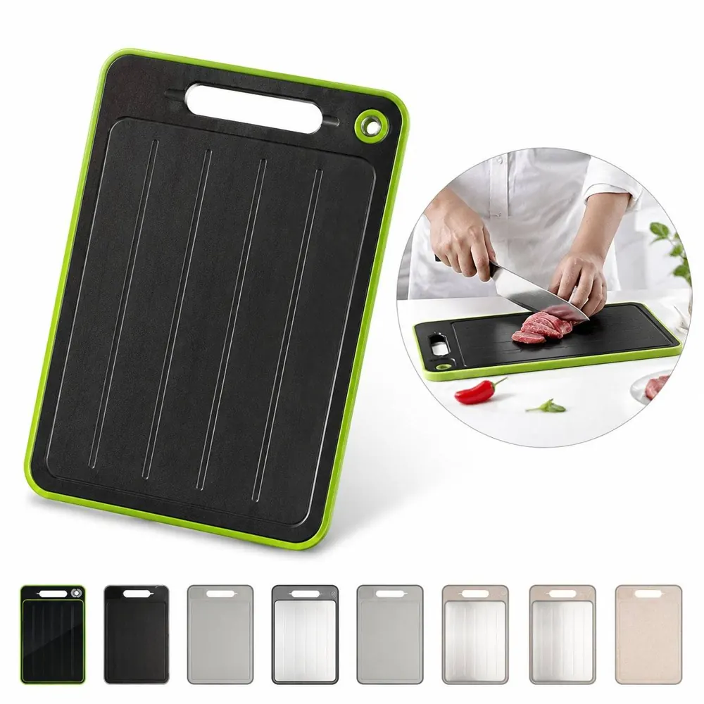 Dual-Sided Aluminum Defrosting Cutting Board with Groove 2