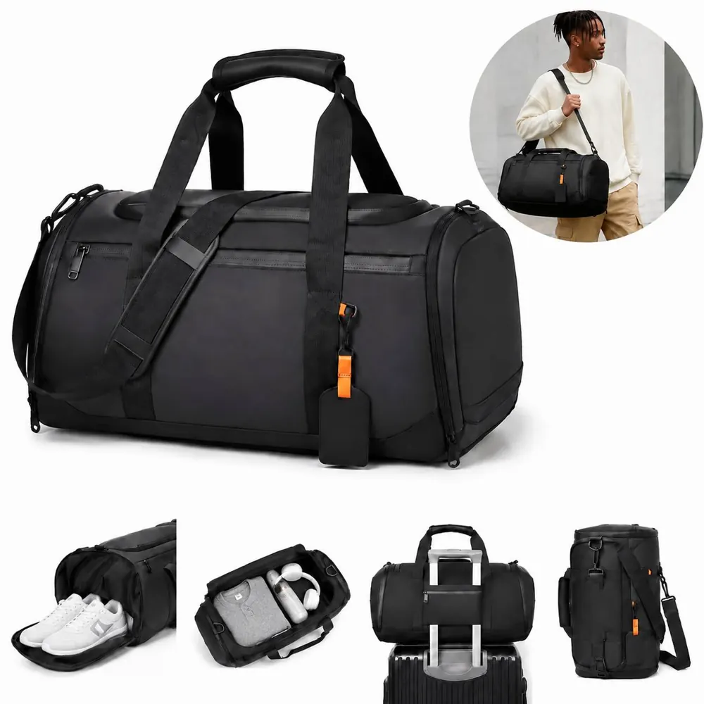 Large Capacity Water-Resistant Travel Crossbody Bag 2