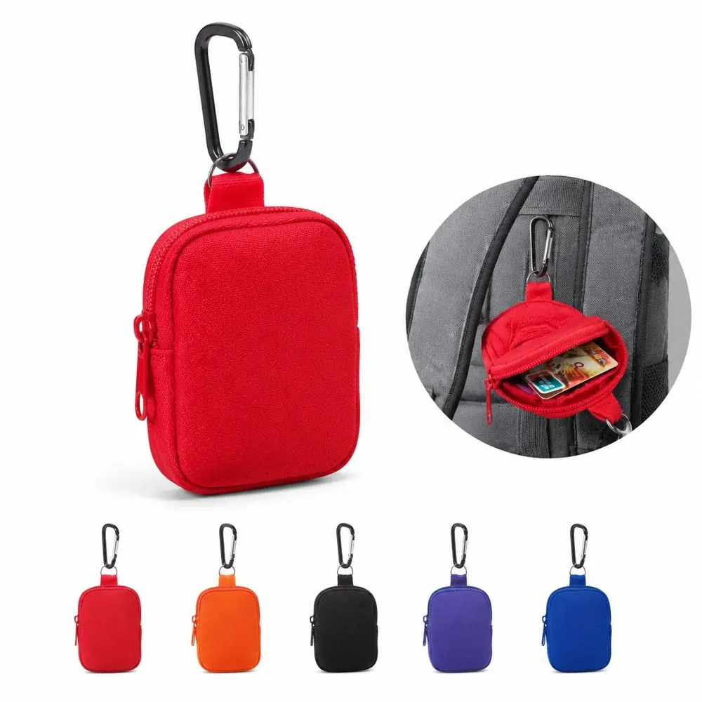 Portable Neoprene Coin Purse with Secure Zipper Closure 2