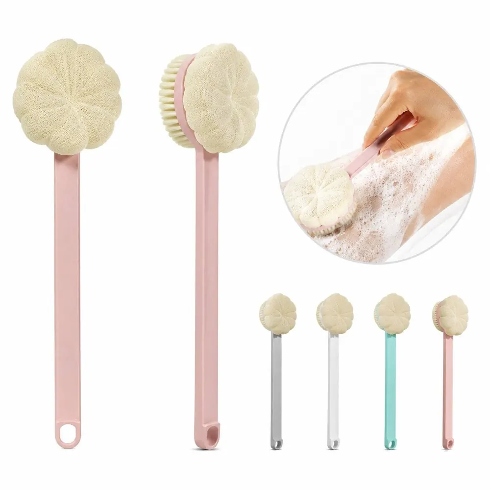 Exfoliating Back Scrubber with Long Handle, Dual-Sided Soft 2