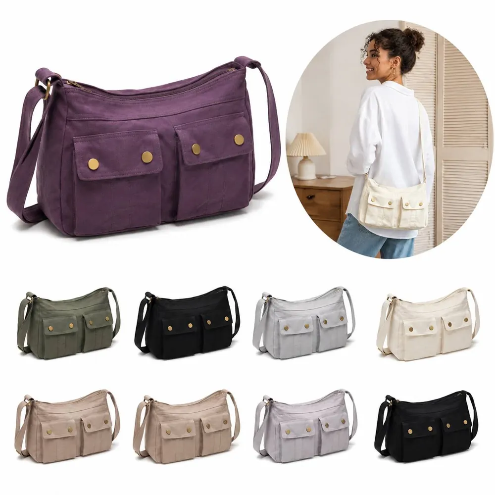 Lightweight Water-Resistant Nylon Crossbody Bag 2