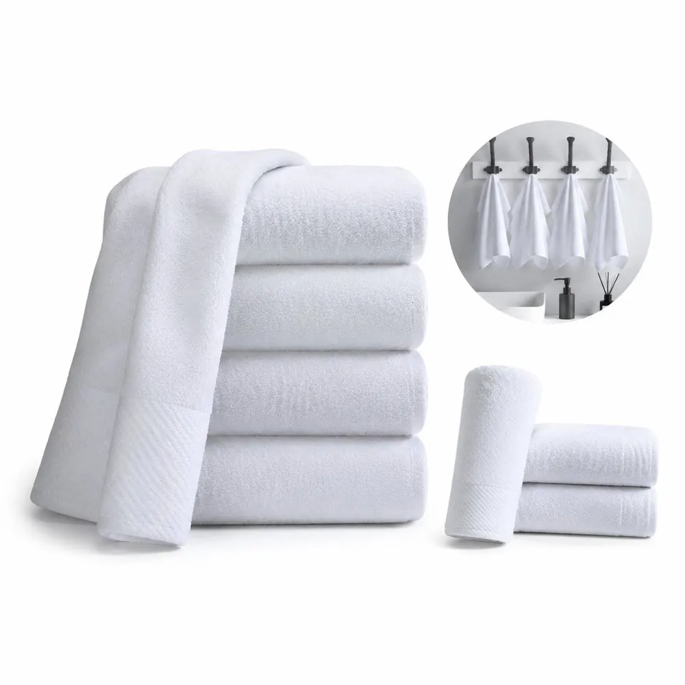100% Cotton Medium-Weight Towels, Absorbent & Quick-Dry 2