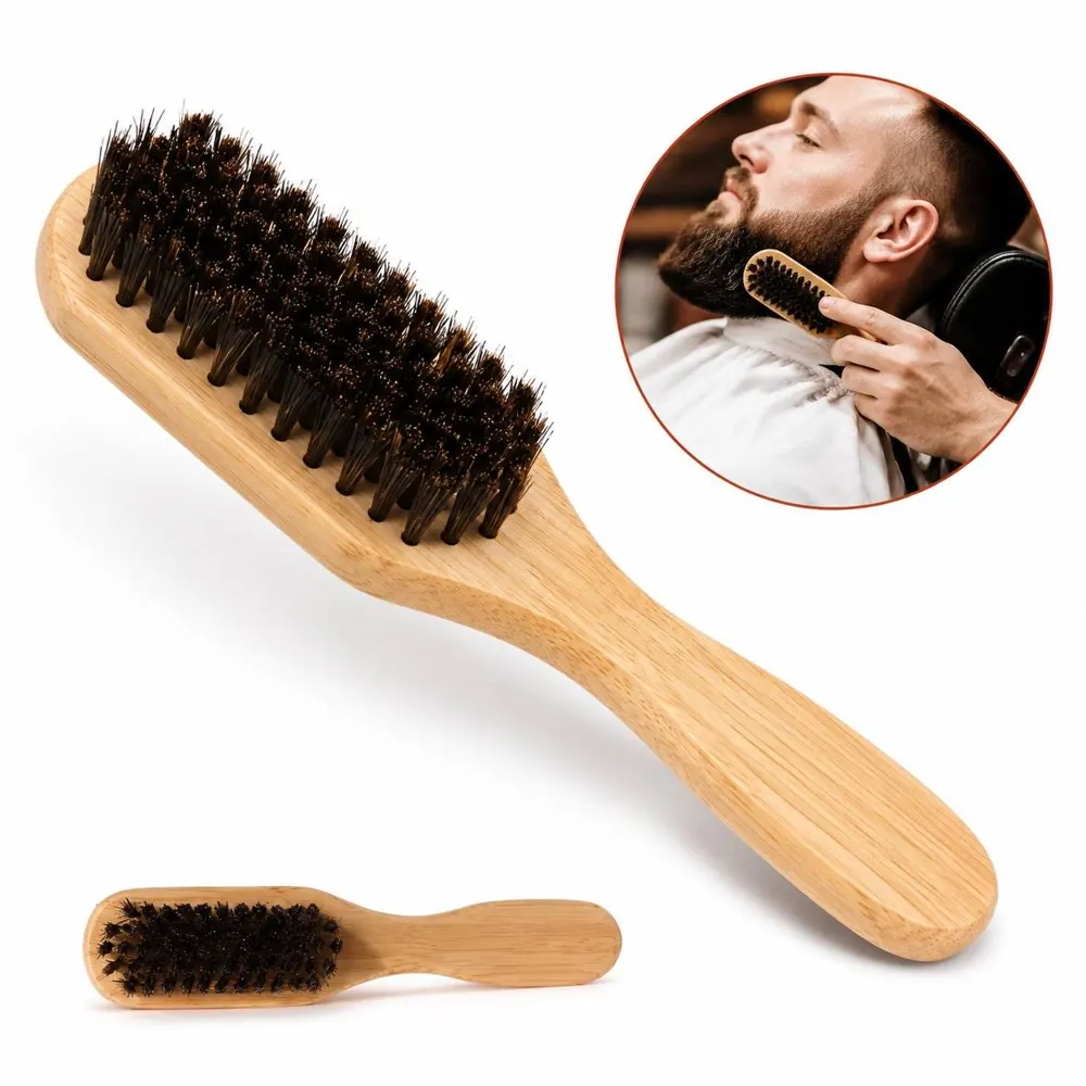 Eco-Friendly Bamboo Beard Brush with Soft Bristles 2